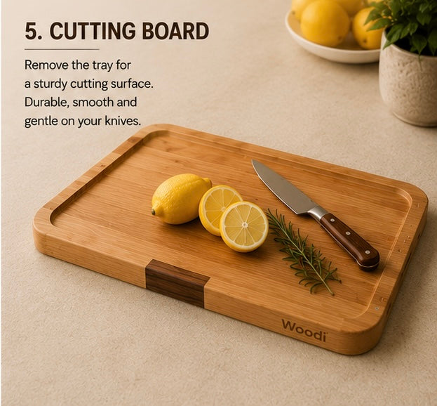 Woodi VersaTable™ – The 5-in-1 Premium Wooden Table