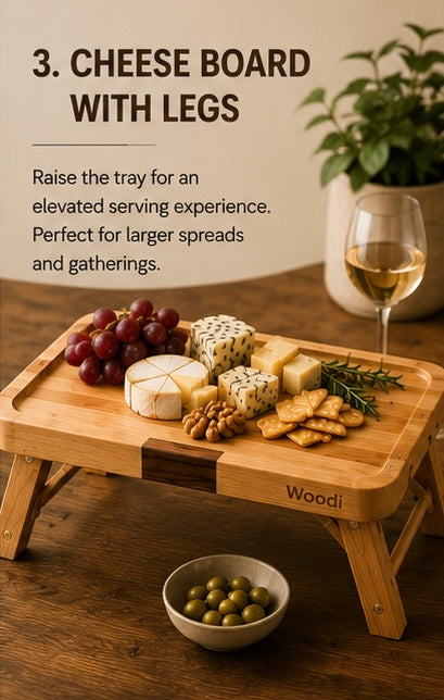 Woodi VersaTable™ – The 5-in-1 Premium Wooden Table