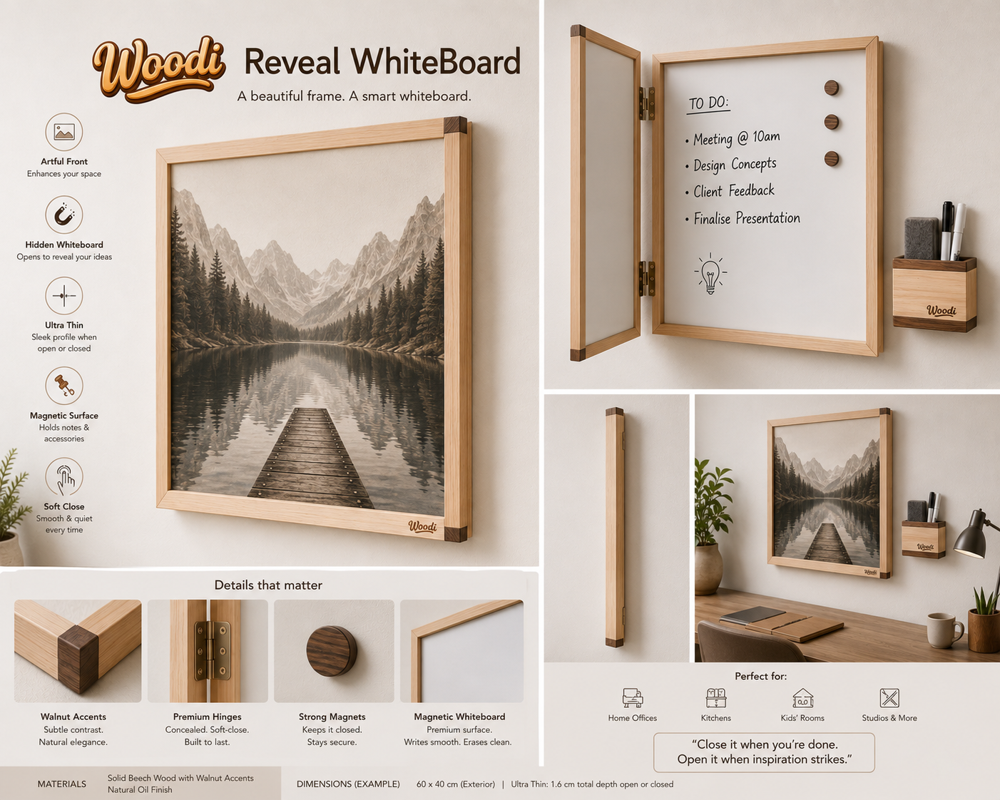 Woodi Reveal Whiteboard